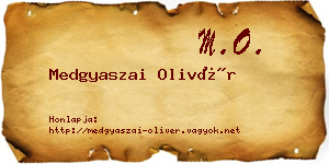 Medgyaszai Olivér névjegykártya