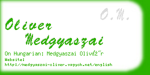 oliver medgyaszai business card